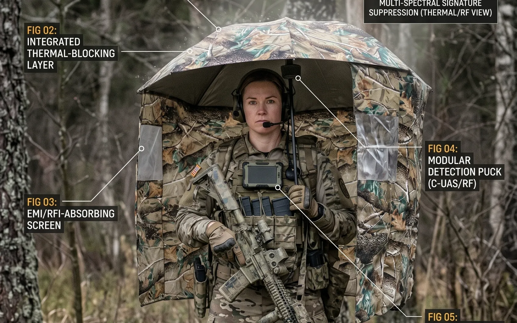 Operator under the Camo Caddy